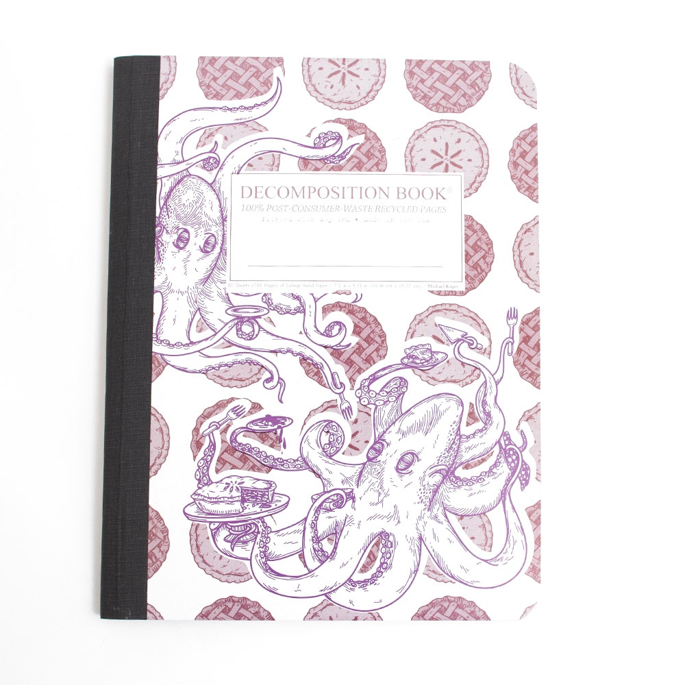 Michael Roger Press, Composition Book, Art & School, 9"x7", Decomp Book, Octopie, 3704